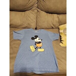 Uniqlo x Disney Mickey Mouse Print T-Shirt Light Blue Size S-M